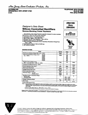 2N4199 Datasheet PDF New Jersey Semiconductor