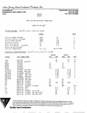 2N5056 Datasheet PDF New Jersey Semiconductor
