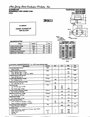 2N5611 Datasheet PDF New Jersey Semiconductor