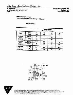 2N6075 Datasheet PDF New Jersey Semiconductor