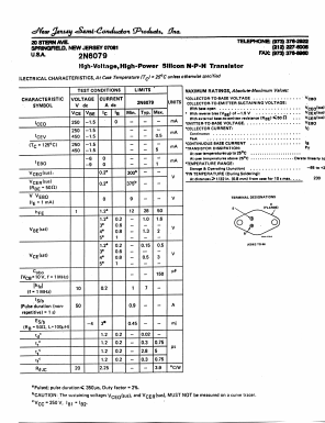 2N6079 Datasheet PDF New Jersey Semiconductor