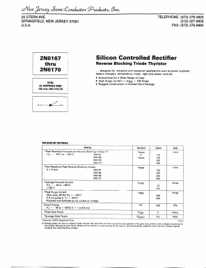 2N6169 Datasheet PDF New Jersey Semiconductor
