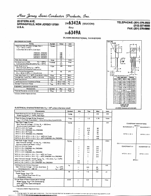 2N6344A Datasheet PDF New Jersey Semiconductor