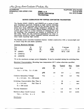 2N637A Datasheet PDF New Jersey Semiconductor