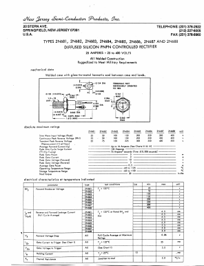 2N687 Datasheet PDF New Jersey Semiconductor