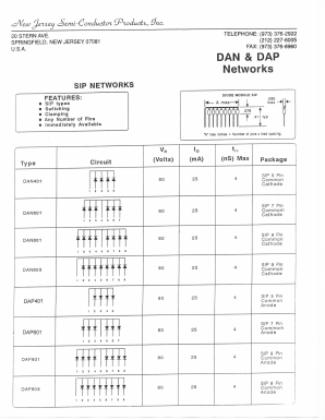 DAN801 Datasheet PDF New Jersey Semiconductor