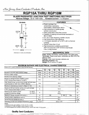 RGP10B Datasheet PDF New Jersey Semiconductor