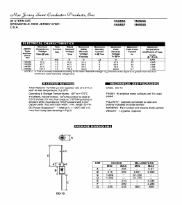 1N5556 Datasheet PDF New Jersey Semiconductor
