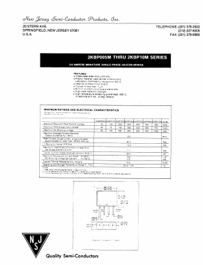 2KBP10M Datasheet PDF New Jersey Semiconductor