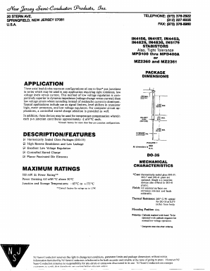 MPD200 Datasheet PDF New Jersey Semiconductor