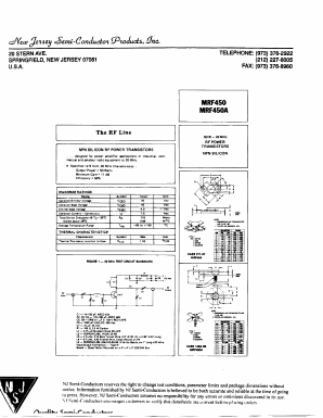 MRF450A Datasheet PDF New Jersey Semiconductor