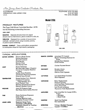C106B3 Datasheet PDF New Jersey Semiconductor