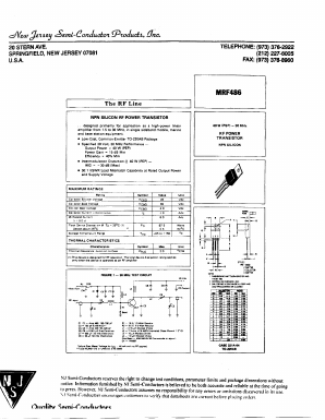 MRF486 Datasheet PDF New Jersey Semiconductor