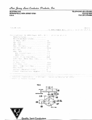 2N6354 Datasheet PDF New Jersey Semiconductor
