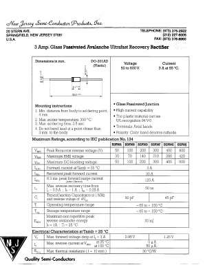 EGP30A Datasheet PDF New Jersey Semiconductor