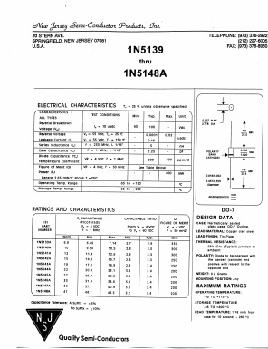1N5142 Datasheet PDF New Jersey Semiconductor