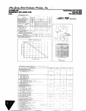 2N6051 Datasheet PDF New Jersey Semiconductor