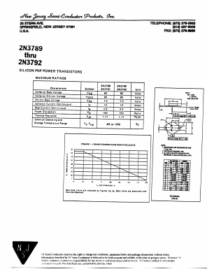 2N3791 Datasheet PDF New Jersey Semiconductor