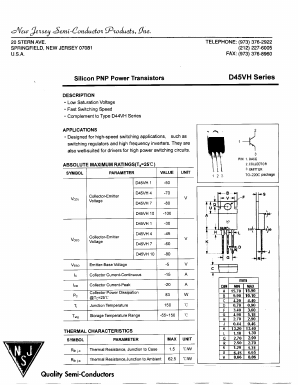 D45VH10 Datasheet PDF New Jersey Semiconductor