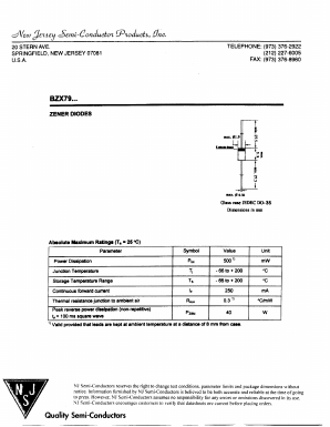BZX79C82 Datasheet PDF New Jersey Semiconductor