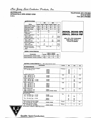 2N3439__ Datasheet PDF New Jersey Semiconductor