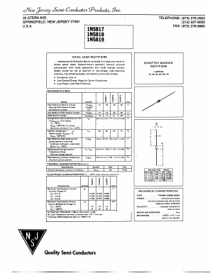 1N5819 Datasheet PDF New Jersey Semiconductor