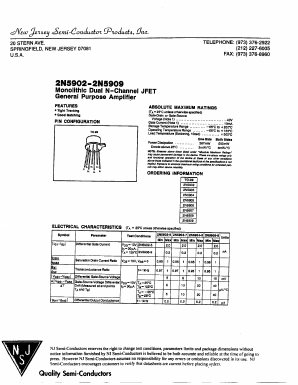 2N5905 Datasheet PDF New Jersey Semiconductor