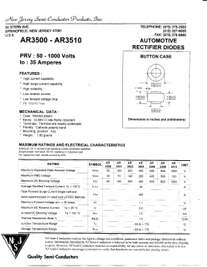 AR3508 Datasheet PDF New Jersey Semiconductor