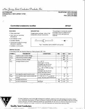 BY527 Datasheet PDF New Jersey Semiconductor