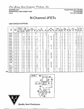 2N5433 Datasheet PDF New Jersey Semiconductor