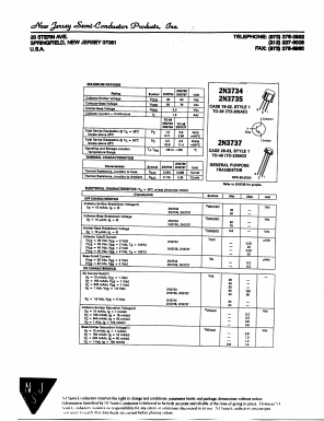 2N3737 Datasheet PDF New Jersey Semiconductor