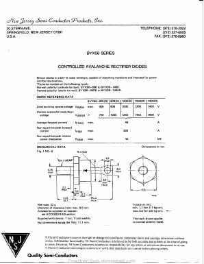 BYX56-1200R Datasheet PDF New Jersey Semiconductor