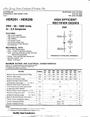 HER254 Datasheet PDF New Jersey Semiconductor