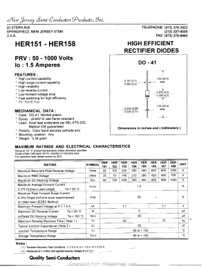 HER151 Datasheet PDF New Jersey Semiconductor