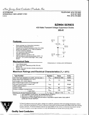 BZW04-14 Datasheet PDF New Jersey Semiconductor