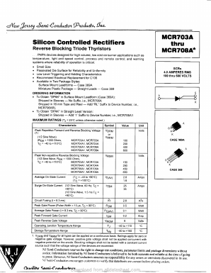 MCR704ARL Datasheet PDF New Jersey Semiconductor