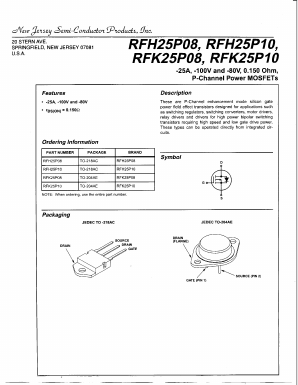 RFH25P10 Datasheet PDF New Jersey Semiconductor