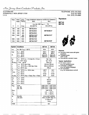 SKT40 Datasheet PDF New Jersey Semiconductor