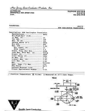 2N6578_ Datasheet PDF New Jersey Semiconductor