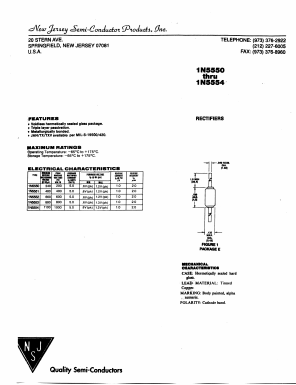 1N5552 Datasheet PDF New Jersey Semiconductor