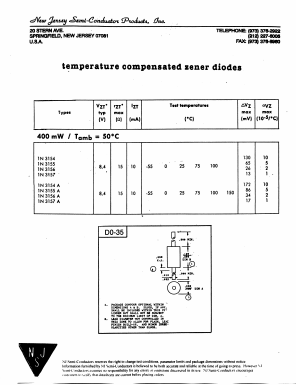 1N3155 Datasheet PDF New Jersey Semiconductor