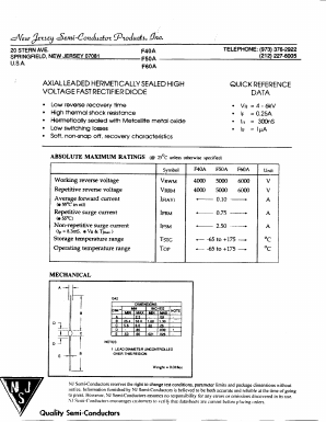 F50A Datasheet PDF New Jersey Semiconductor