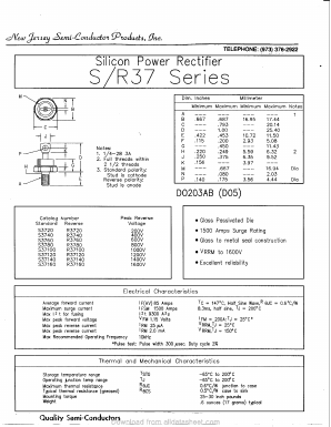 S3720 Datasheet PDF New Jersey Semiconductor