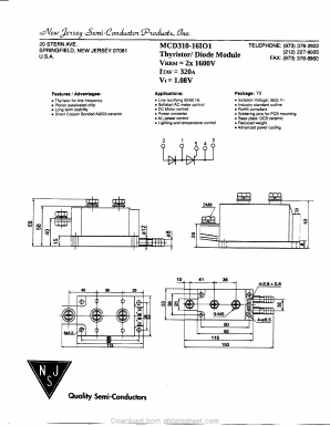 MCD310-16IO1 Datasheet PDF New Jersey Semiconductor