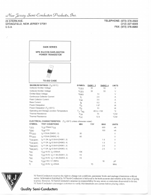 D40K Datasheet PDF New Jersey Semiconductor