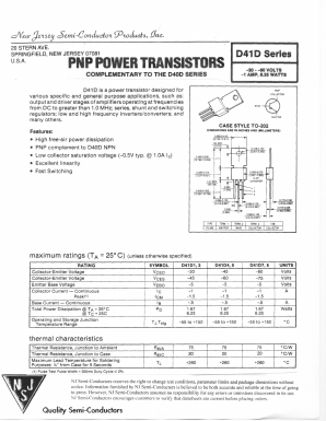 D41D7 Datasheet PDF New Jersey Semiconductor