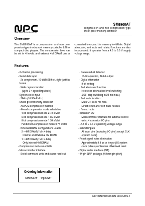SM5905AF Datasheet PDF Nippon Precision Circuits 