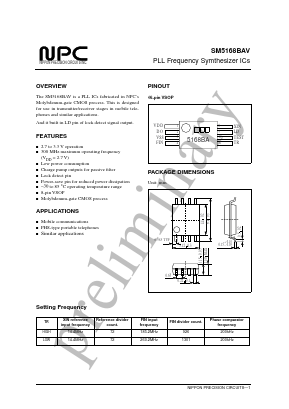 SM5168BAV Datasheet PDF Nippon Precision Circuits 