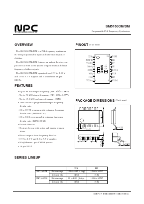 SM5160CM Datasheet PDF Nippon Precision Circuits 