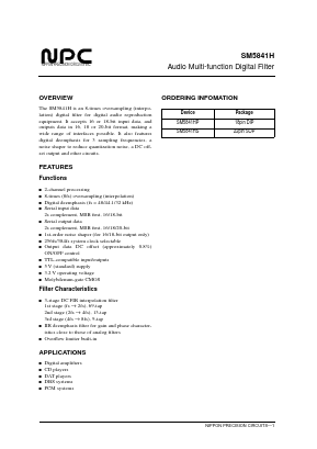 SM5841HP Datasheet PDF Nippon Precision Circuits 